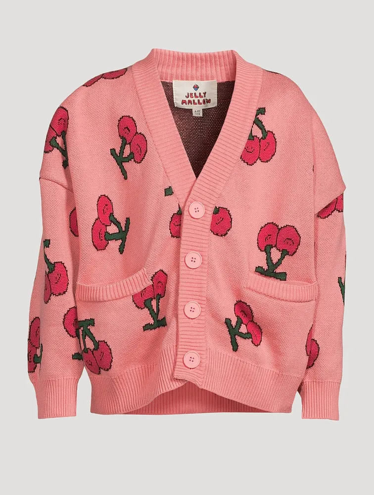 Cherry Cotton Knit Cardigan