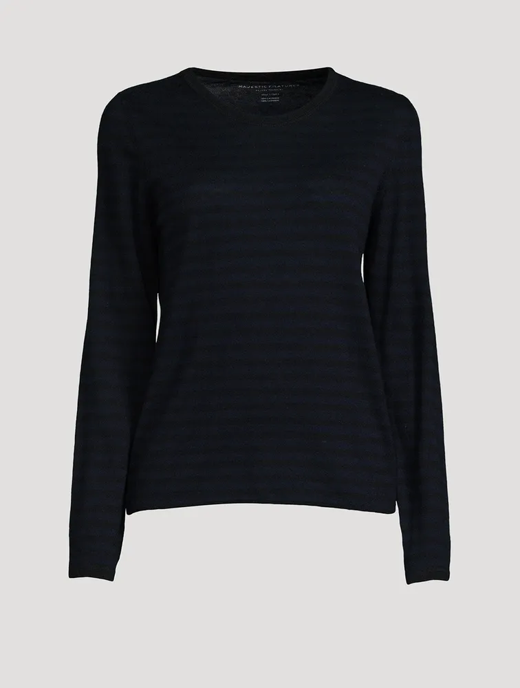 Cashmere Sweater Stripe Print