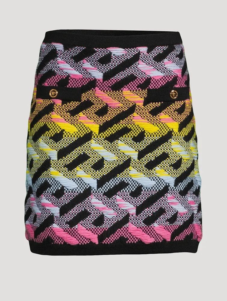 La Greca Knit Mini Skirt