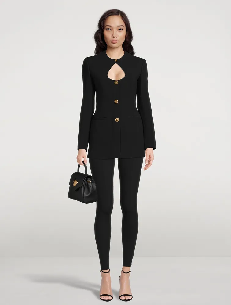 Cut-Out Single-Breasted Blazer