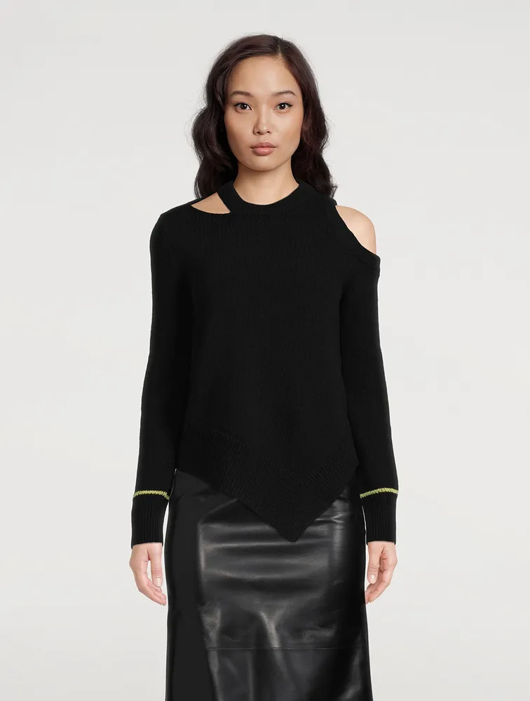Slashed Asymmetric Sweater