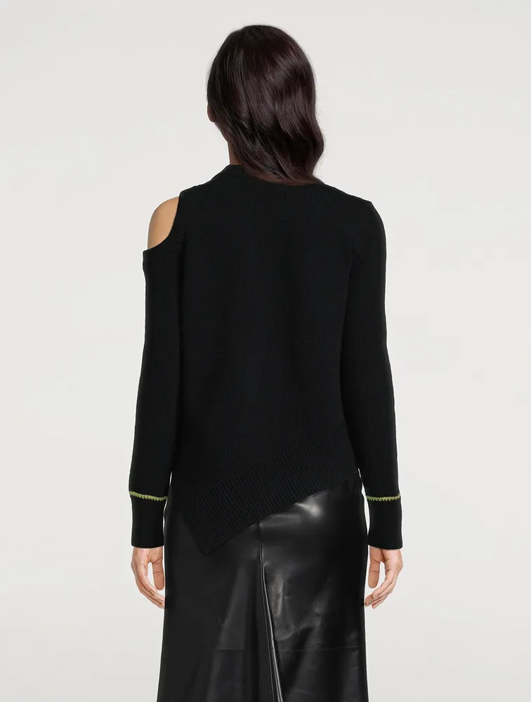 Slashed Asymmetric Sweater