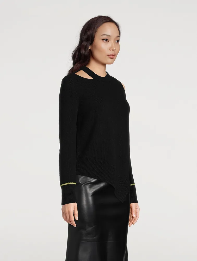 Slashed Asymmetric Sweater