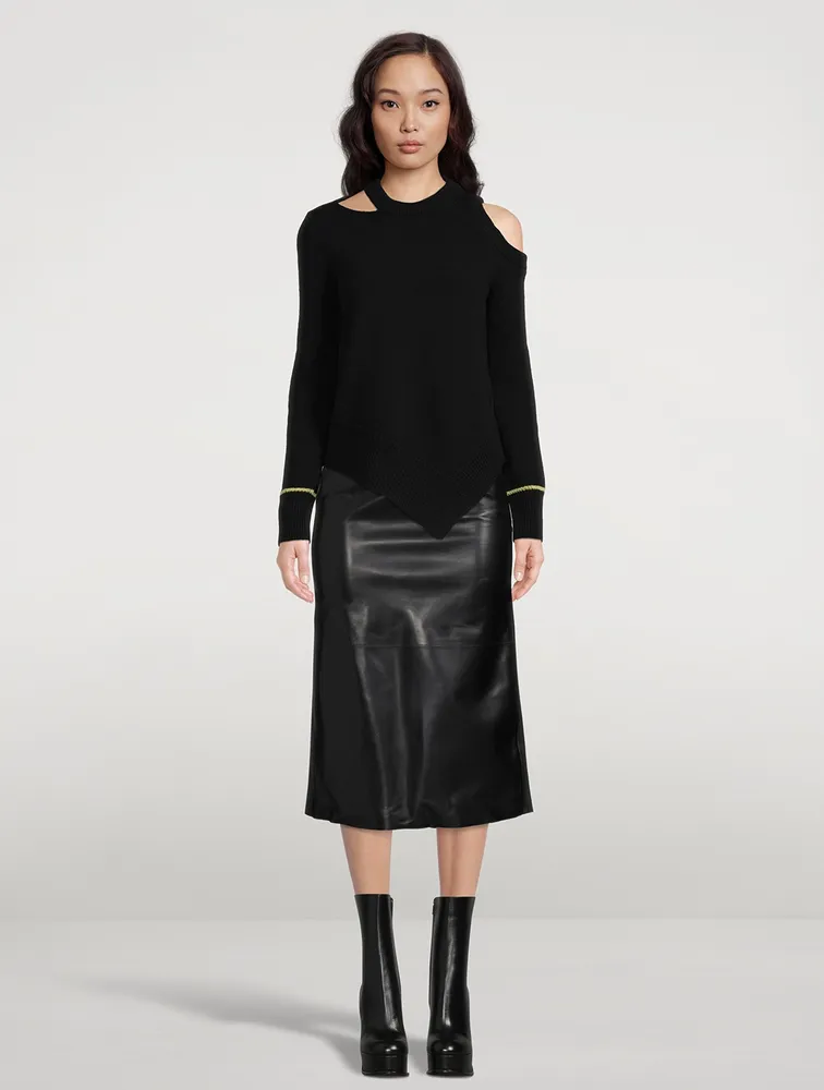 Slashed Asymmetric Sweater