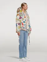 Puff Khris Down Jacket In Graffiti Bear Print