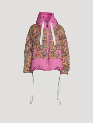 Puff Khris Tweed Bouclé Down Jacket