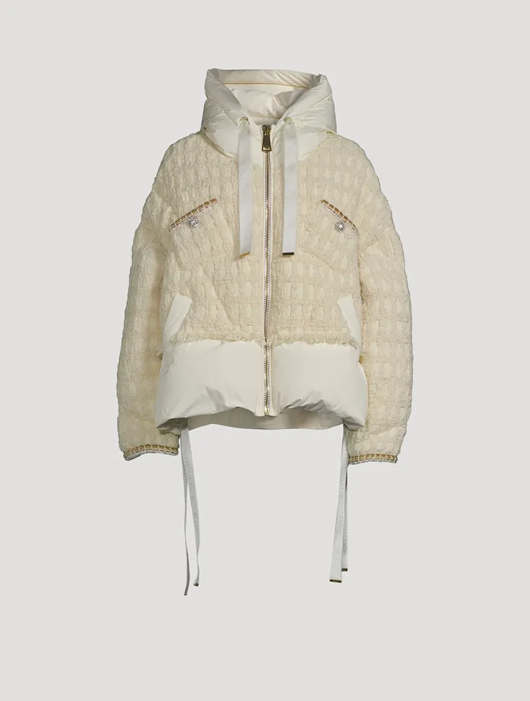 Puff Khris Tweed Down Jacket
