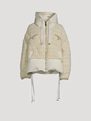 Puff Khris Tweed Down Jacket