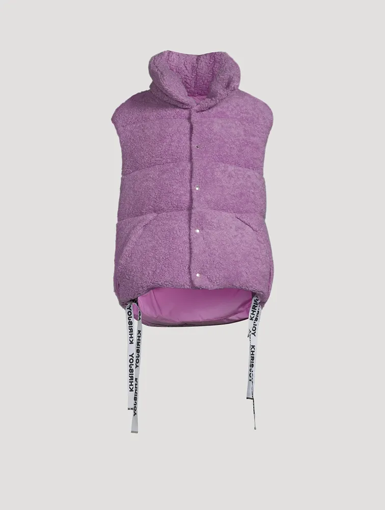 Puff Oversized Teddy Down Vest