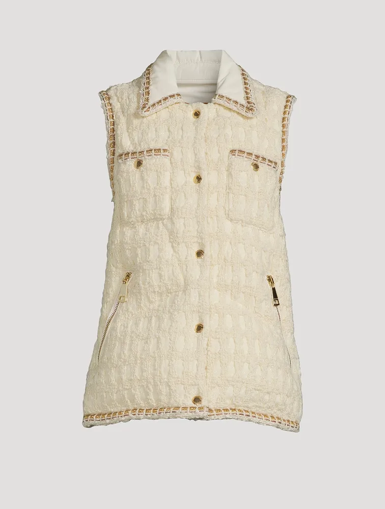 Puff Tweed Down Vest
