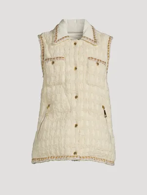 Puff Tweed Down Vest