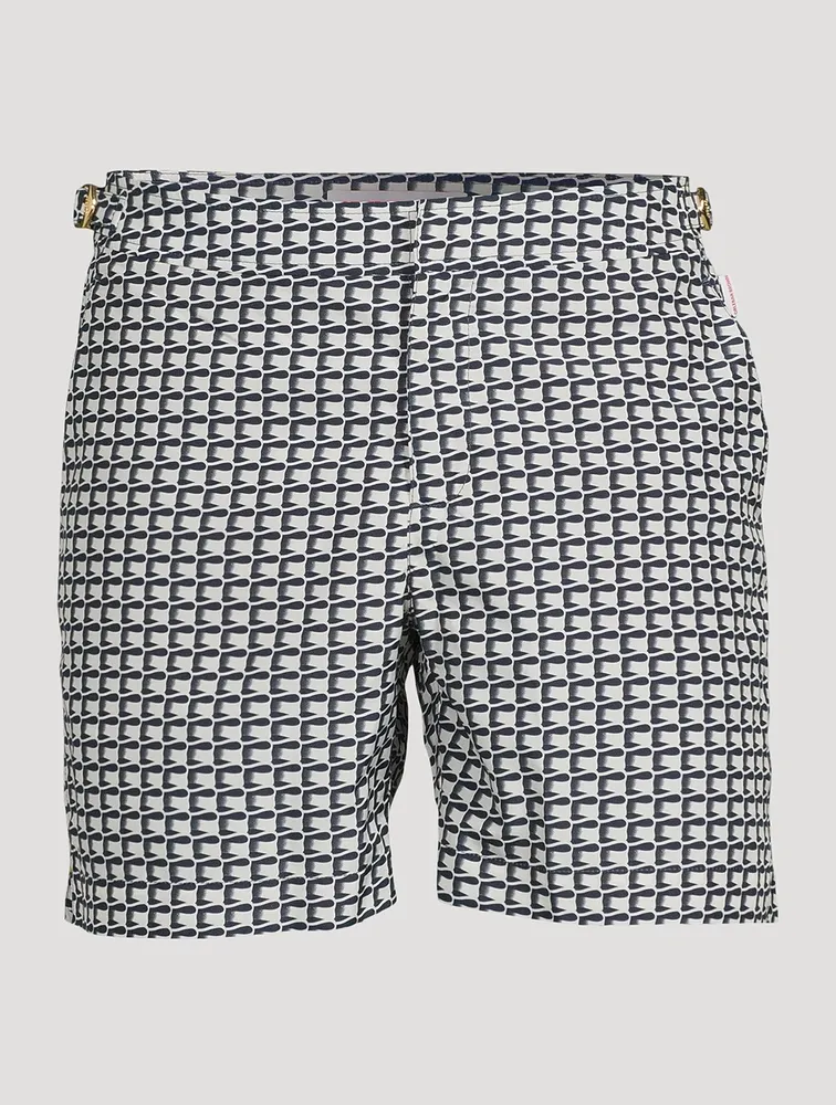 Bulldog Ribbon Mid-Length Swim Shorts