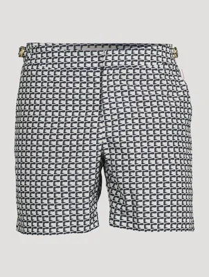 Bulldog Ribbon Mid-Length Swim Shorts