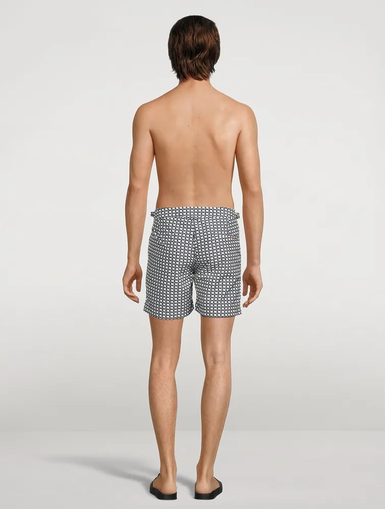 Bulldog Ribbon Mid-Length Swim Shorts