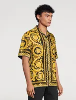 Barocco Silk Short-Sleeve Shirt