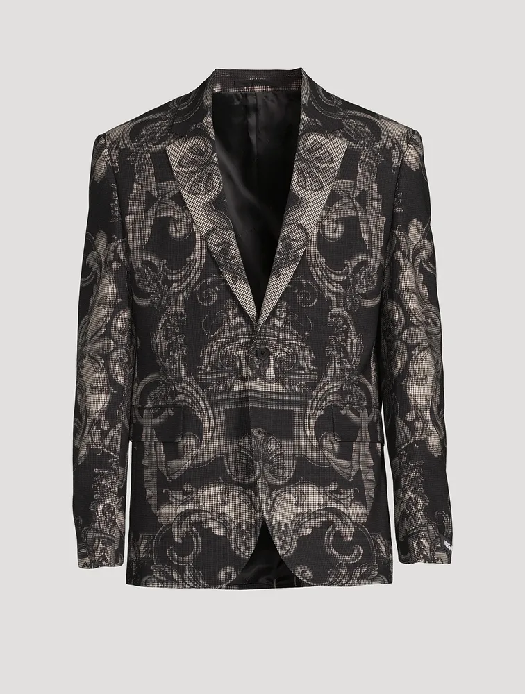 Silver Baroque Wool Jacket