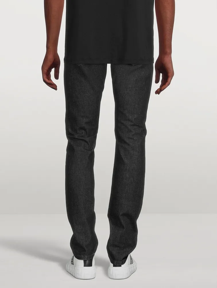 Cotton Slim-Fit Jeans With Medusa Pocket