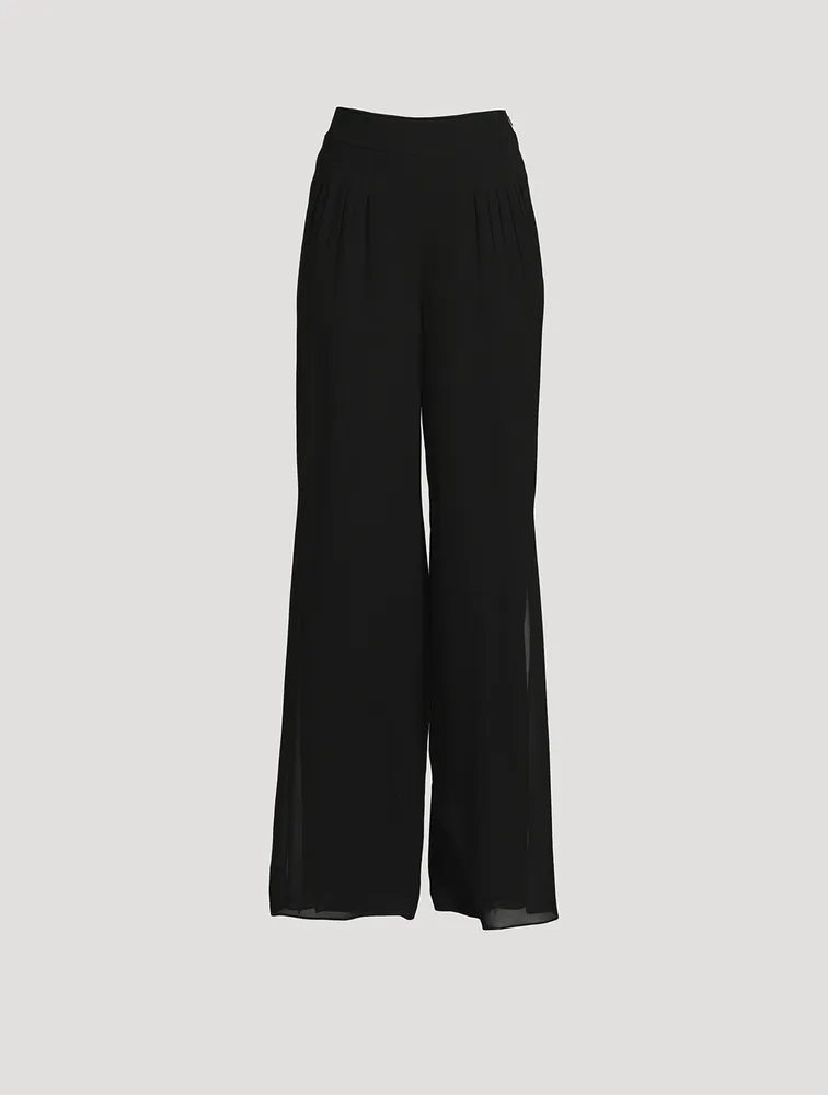 Myriam Wide-Leg Silk Trousers