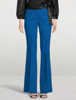 Farida Wool Double-Face Bootcut Trousers