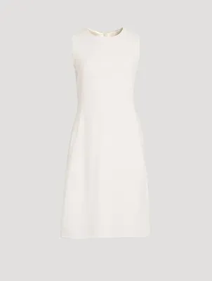 Wool Crêpe Double-Face Sheath Dress