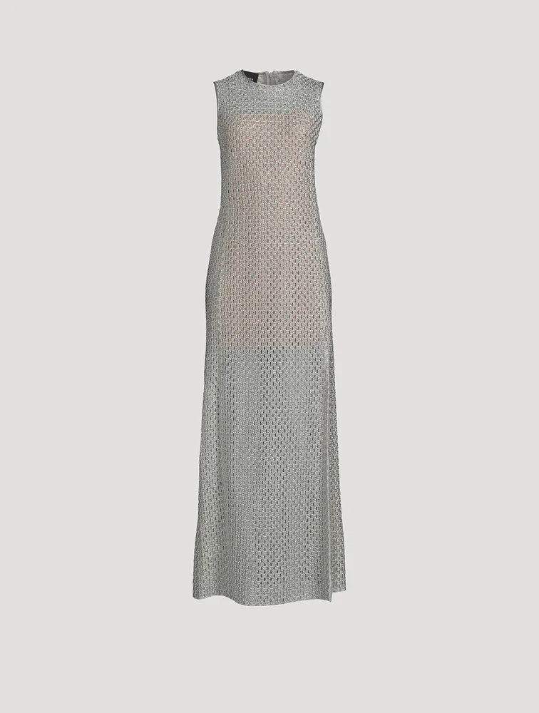 Metallic Lurex Cotton Crochet Gown