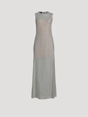 Metallic Lurex Cotton Crochet Gown