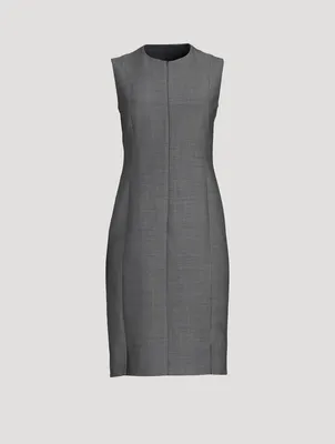 Double-Face Wool-Blend Sheath Dress