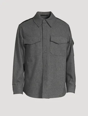 Wool-Blend Flannel Shirt
