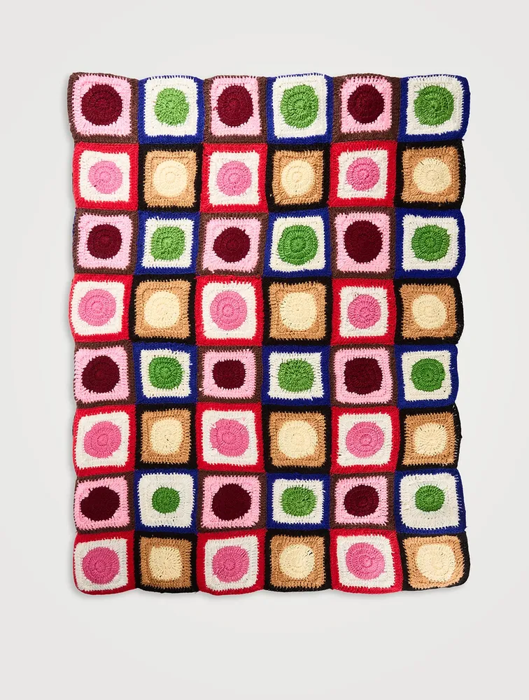 Modern Circle Square Wool Throw