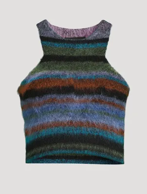 Mohair-Blend Racerback Tank Top