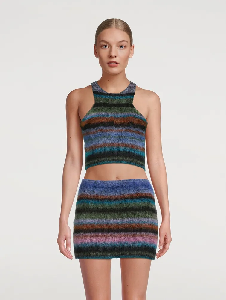 Mohair-Blend Racerback Tank Top