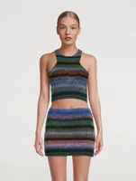 Mohair-Blend Racerback Tank Top