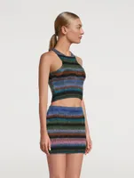 Mohair-Blend Racerback Tank Top