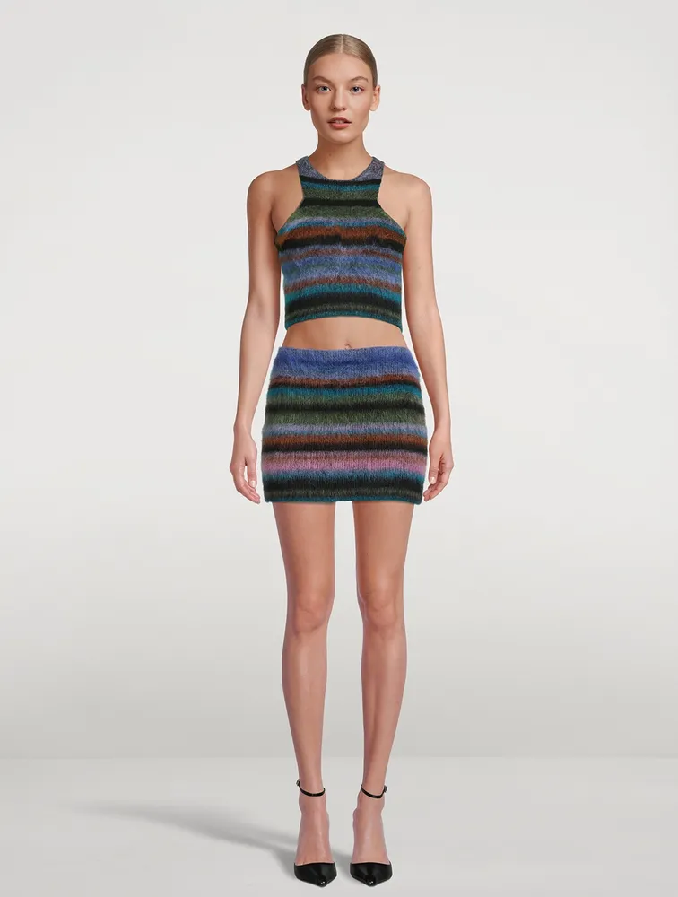 Mohair-Blend Racerback Tank Top