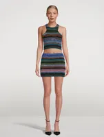 Mohair-Blend Racerback Tank Top