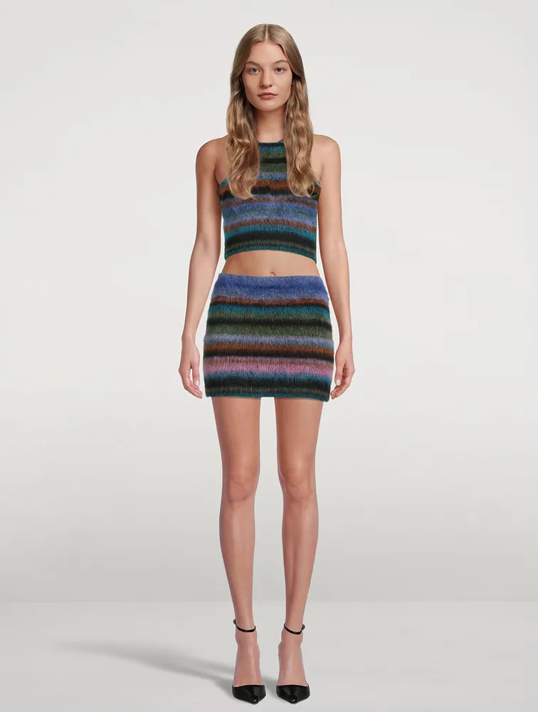 Mohair-Blend Mini Skirt
