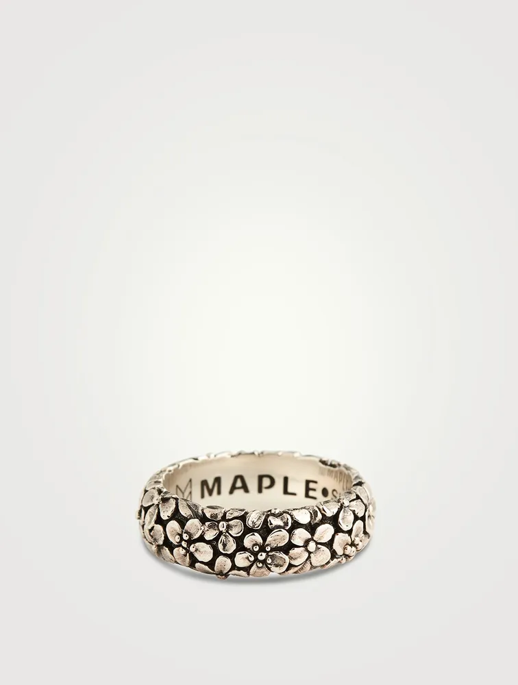 Sterling Silver Floral Ring