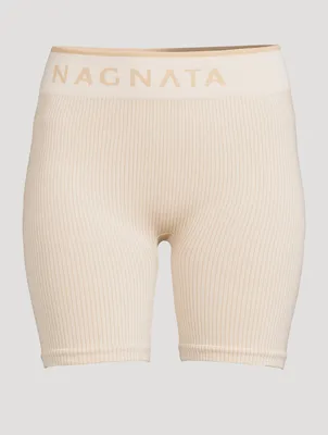 Ribbed High Waisted Biker Shorts