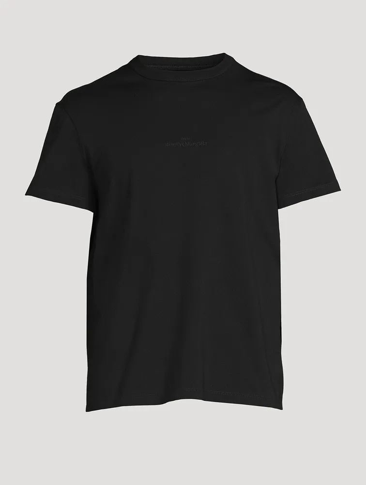 Distorted Logo Cotton T-Shirt
