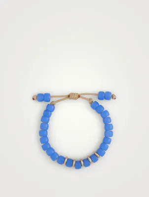 Beaded Bracelet With Lavender Moonstone And 14K Yellow Gold