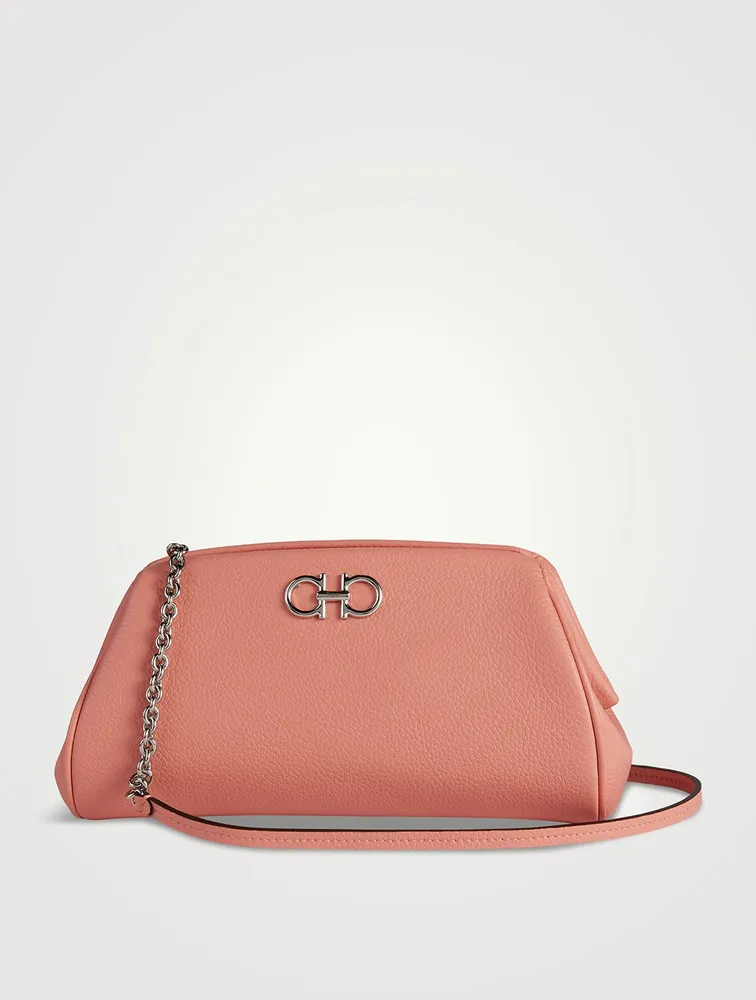 Gancini Leather Clutch