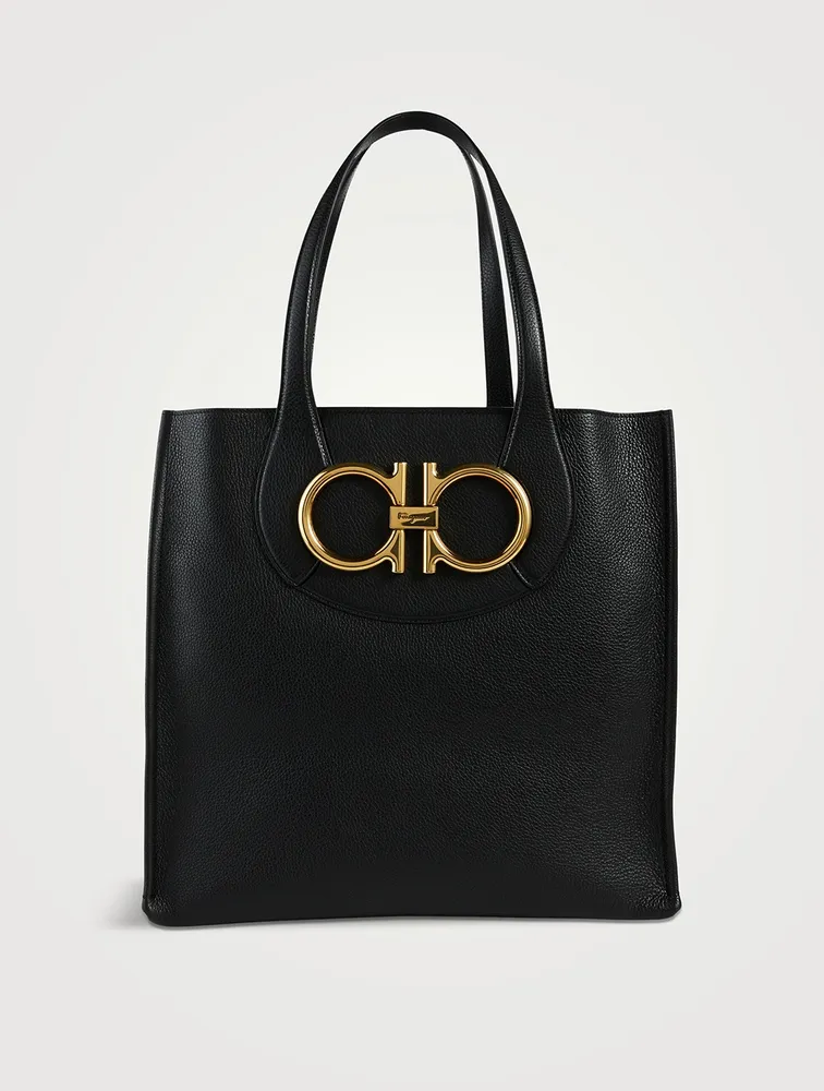 Maxi Gancio Leather Tote Bag