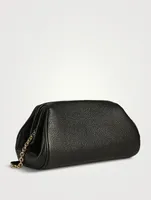 Mini Gancini Leather Clutch