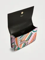 Mini Gancini Printed Leather Top Handle Bag