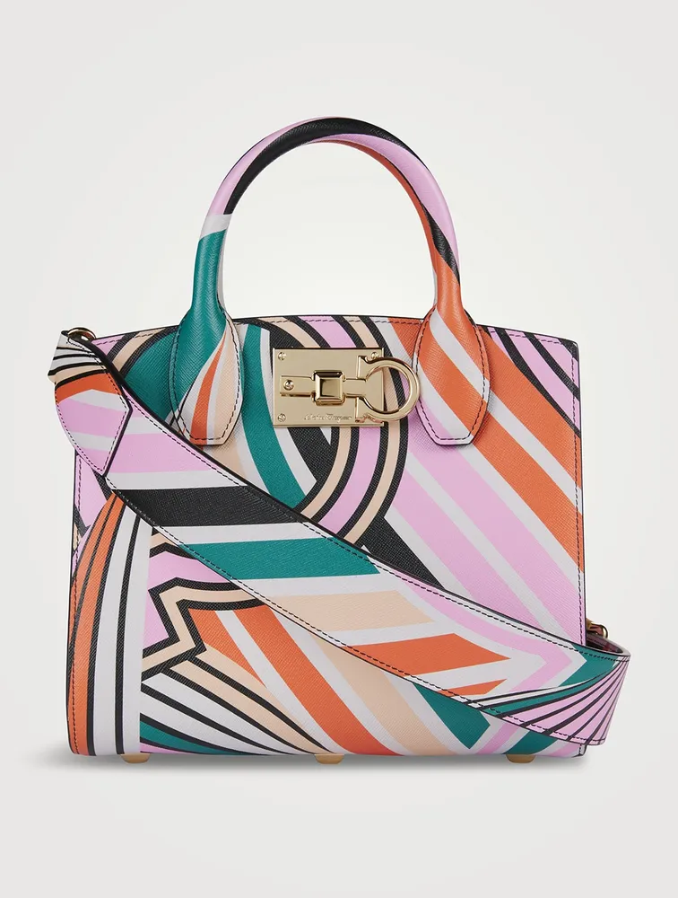 Mini Studio Printed Leather Satchel