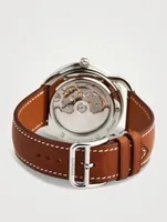 Arceau Leather Strap Watch, 40mm