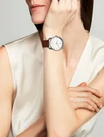 Arceau Leather Strap Watch, 40mm