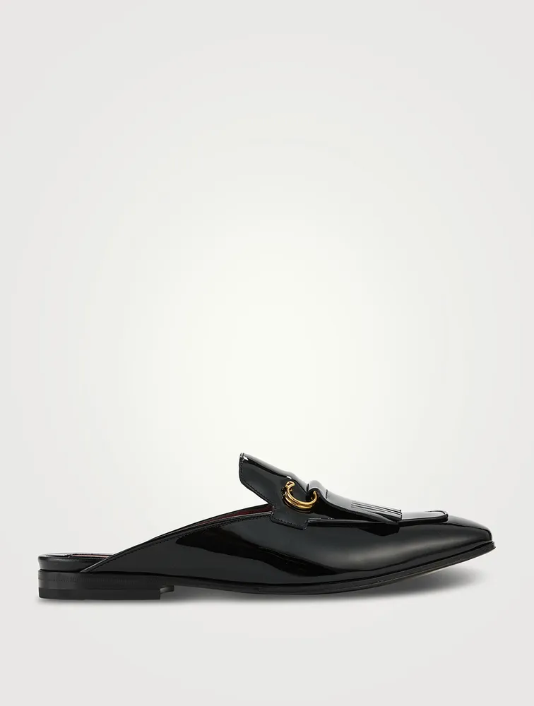 Gancini Patent Leather Mules