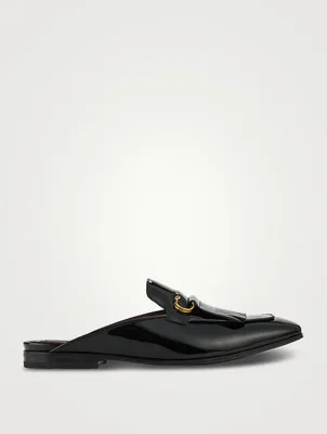 Gancini Patent Leather Mules