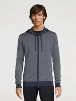 Merino Wool Long-Sleeve Sweater With Hood